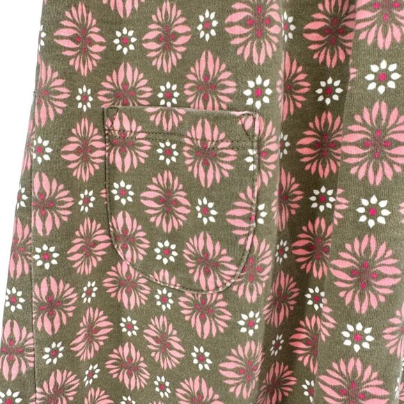 Girls Tea Sleeveless Floral Dress With Pink Trim & Pocket - Size 6 - Picture 4 of 7